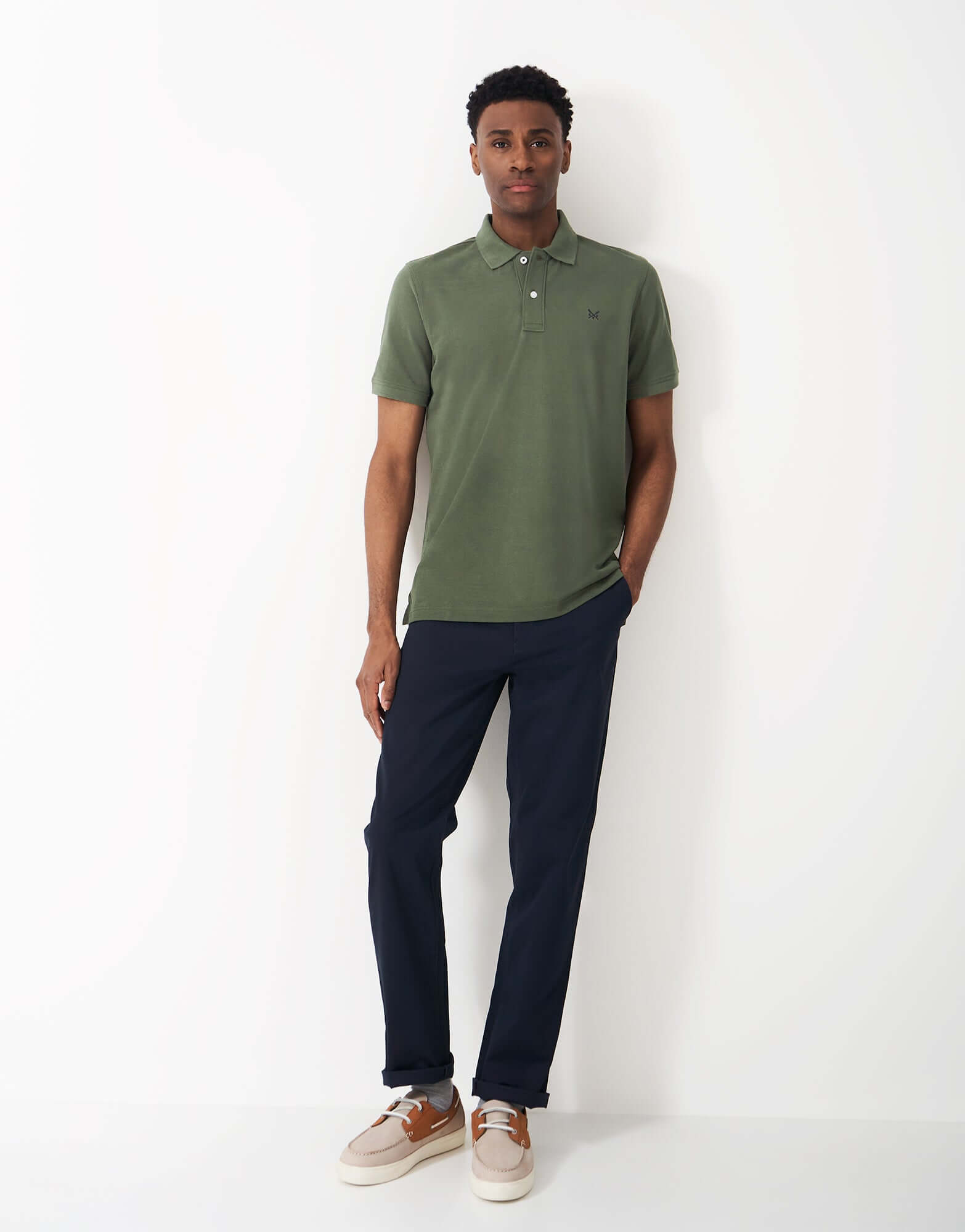 Crew Clothing Men's Classic Pique Polo Shirt – Heritage Olive, 100% Cotton