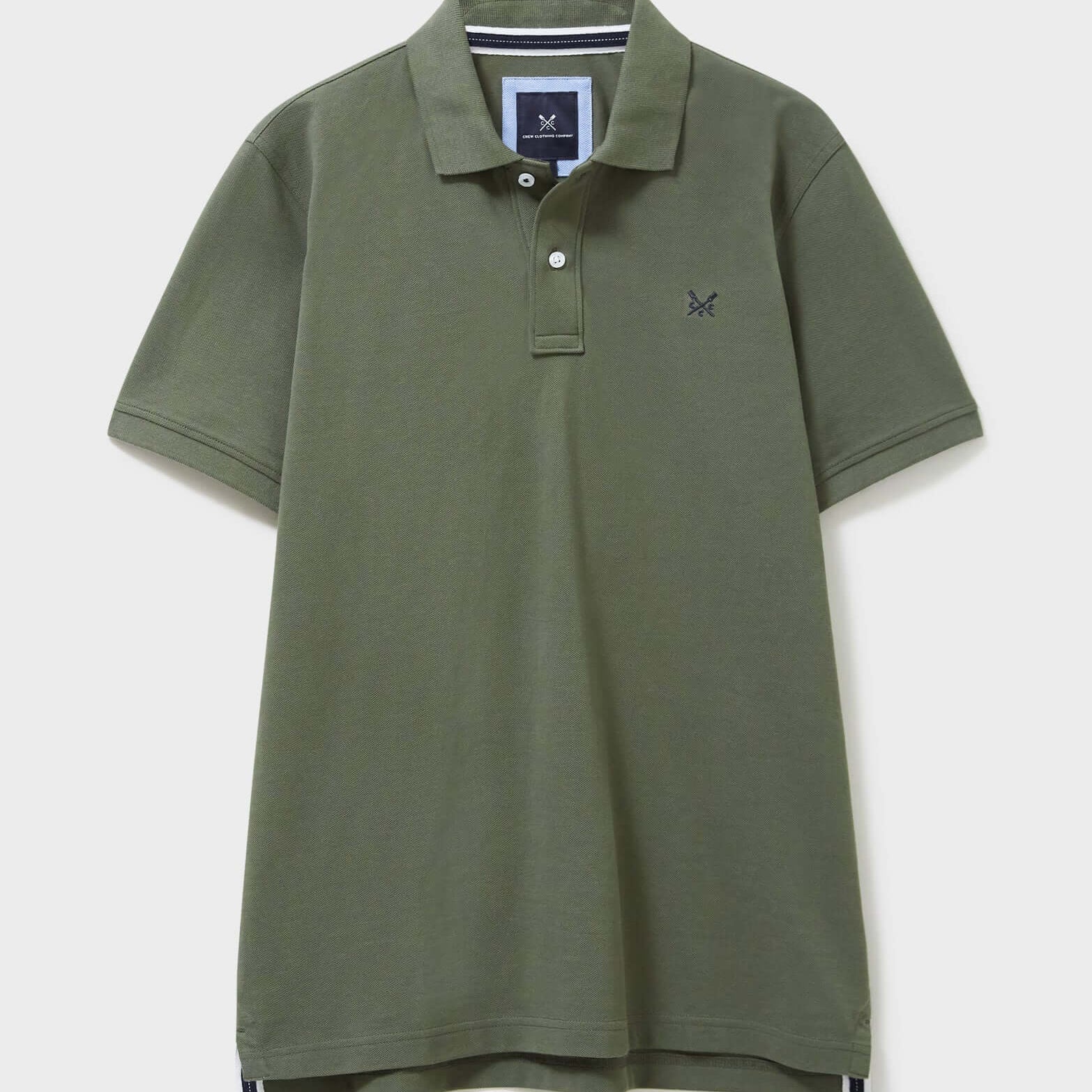 Crew Clothing Men's Classic Pique Polo Shirt – Heritage Olive, 100% Cotton