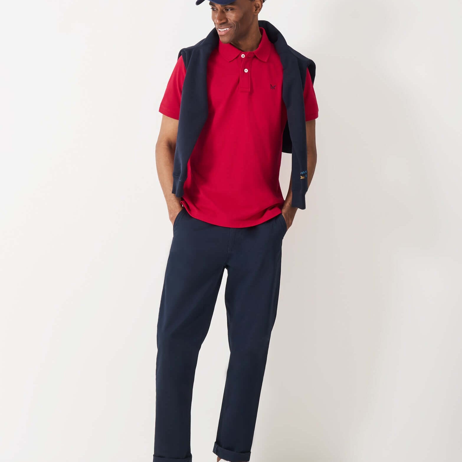 Crew Clothing Men's Classic Pique Polo Shirt – Heritage Red, 100% Cotton