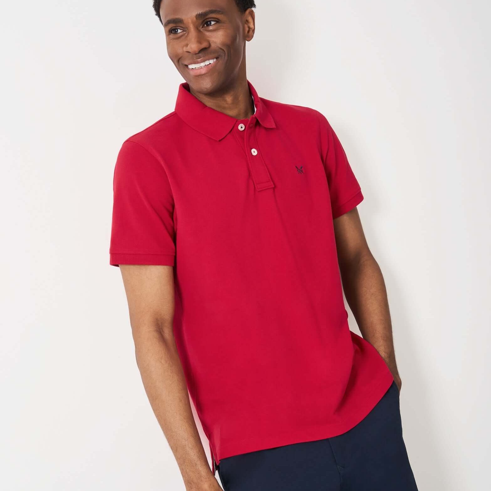Crew Clothing Men's Classic Pique Polo Shirt – Heritage Red, 100% Cotton