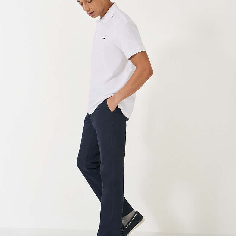 Crew Clothing Classic Pique Polo Shirt - Heritage White, 100% Cotton