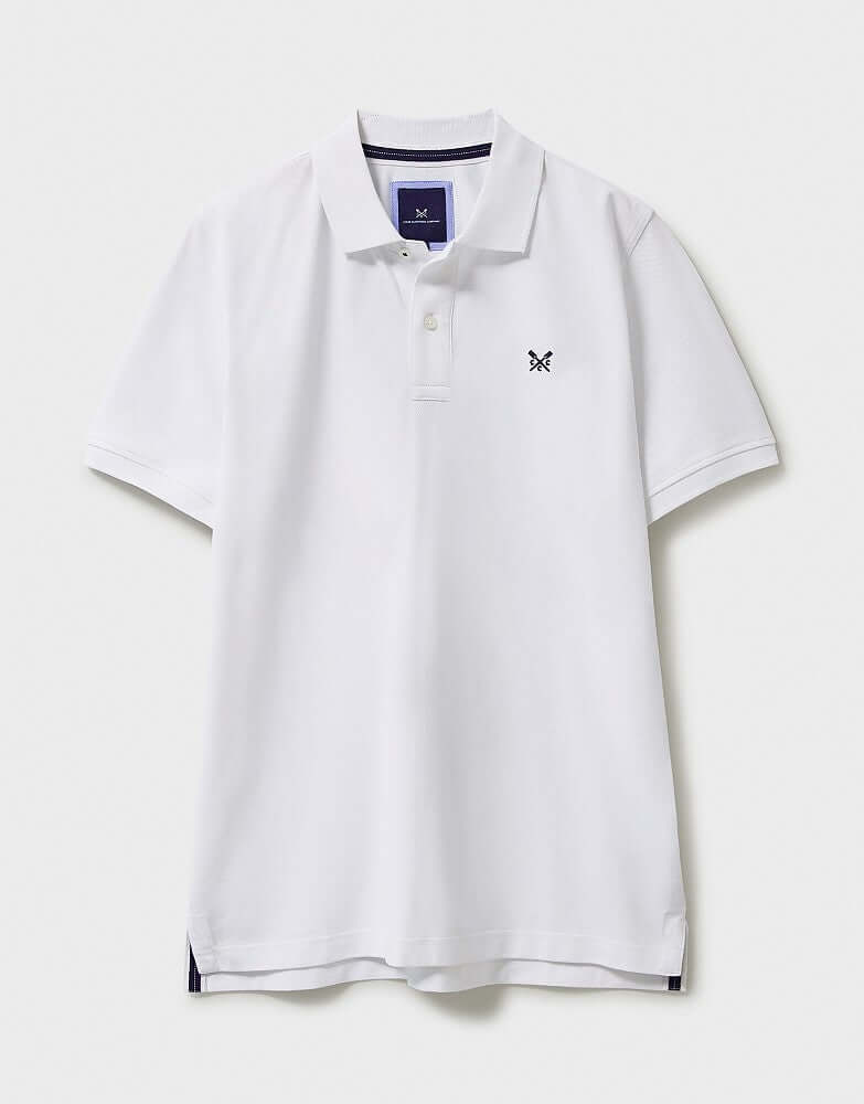 Crew Clothing Classic Pique Polo Shirt - Heritage White, 100% Cotton