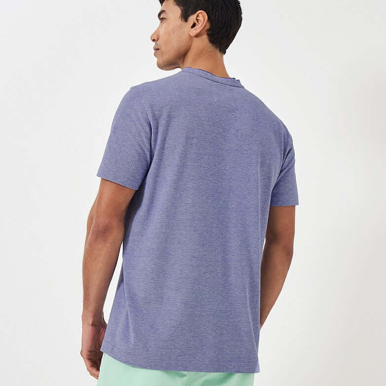 Crew Clothing Oxford Pique Short Sleeve T-Shirt - Heritage Marine White