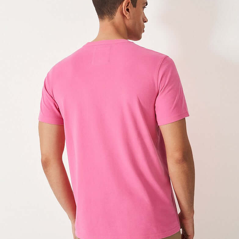 Crew Clothing Classic Crew Neck T-Shirt, 100% Cotton - Azalea Pink