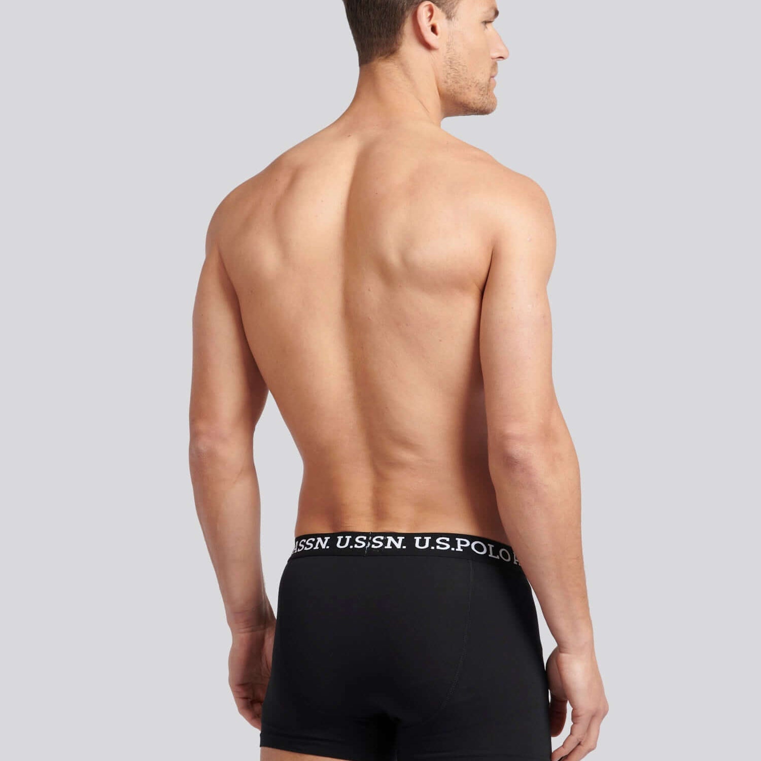U.S. Polo Assn 3 Pack Cotton Stretch Trunks - Black