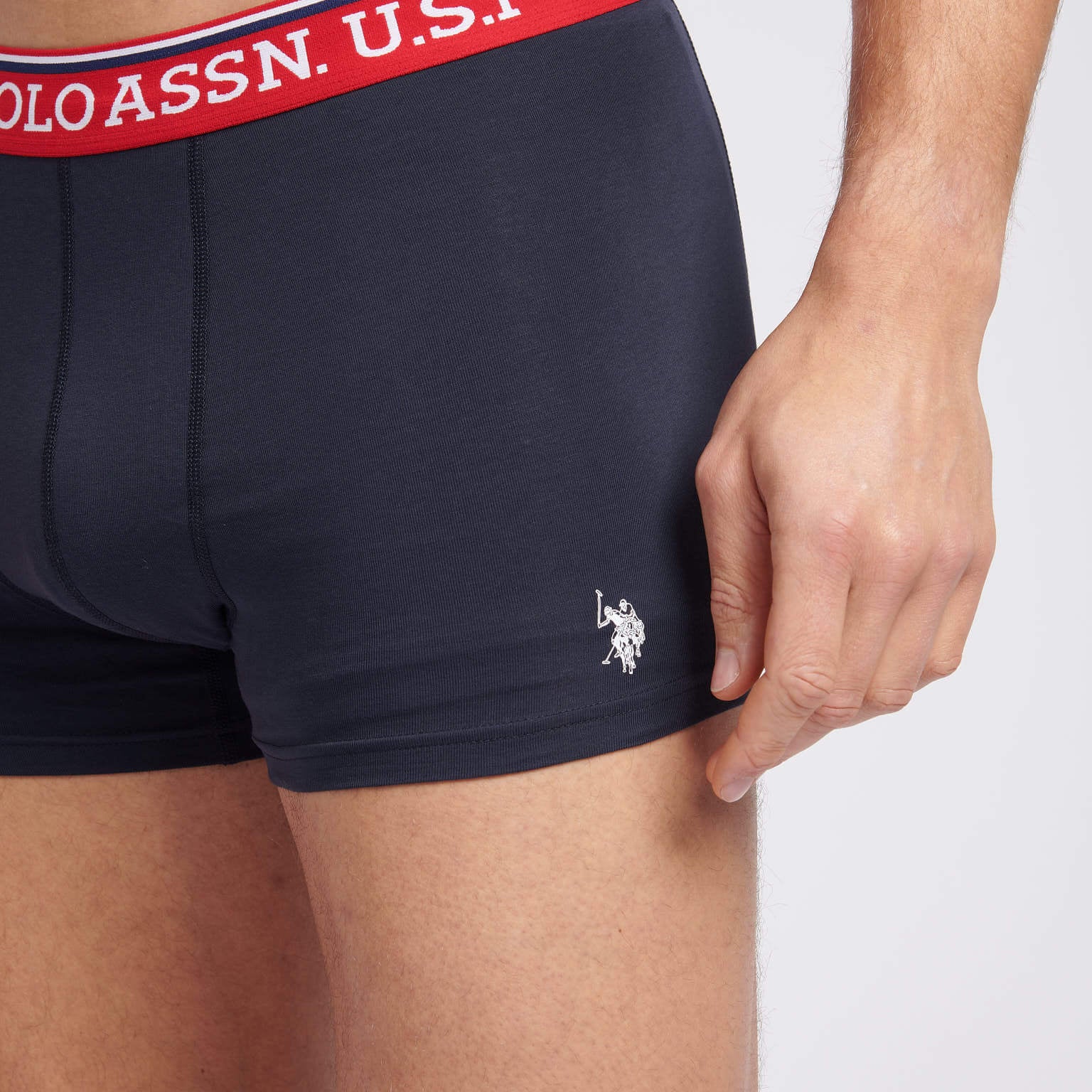 U.S. Polo Assn. 3 Pack Cotton Stretch Multi Trunks - Dark Sapphire Navy