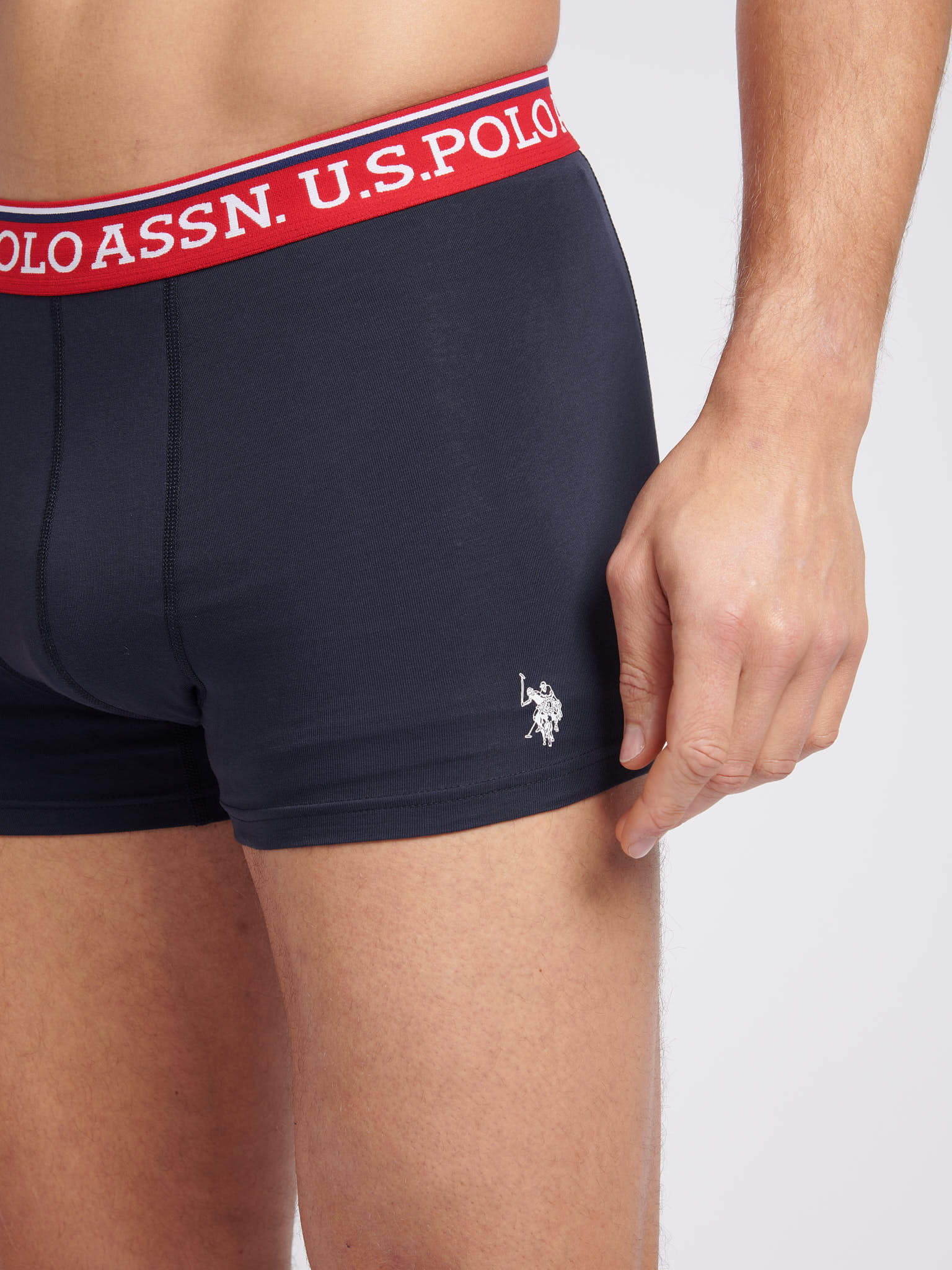 U.S. Polo Assn. 3 Pack Cotton Stretch Multi Trunks - Dark Sapphire Navy