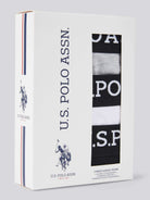 U.S. Polo Assn 3 Pack Cotton Stretch Trunks - Black, White, Grey