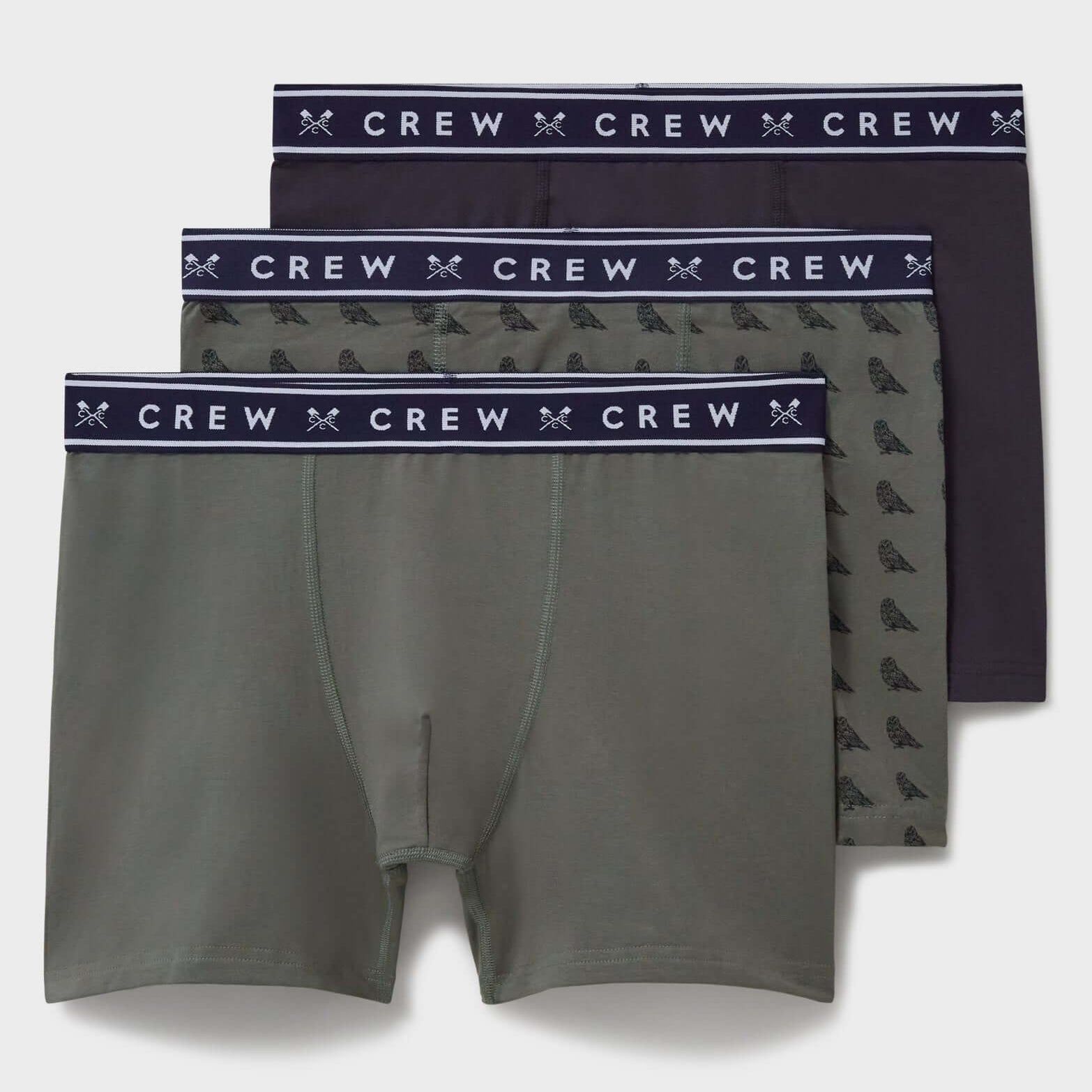 Crew Clothing 3 Pack Jersey Boxer - Owl Gift Box