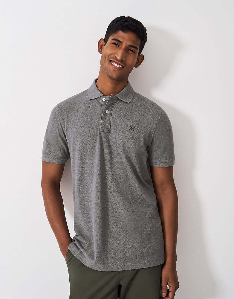 Crew Clothing Classic Pique Polo Shirt - Dark Grey Marl