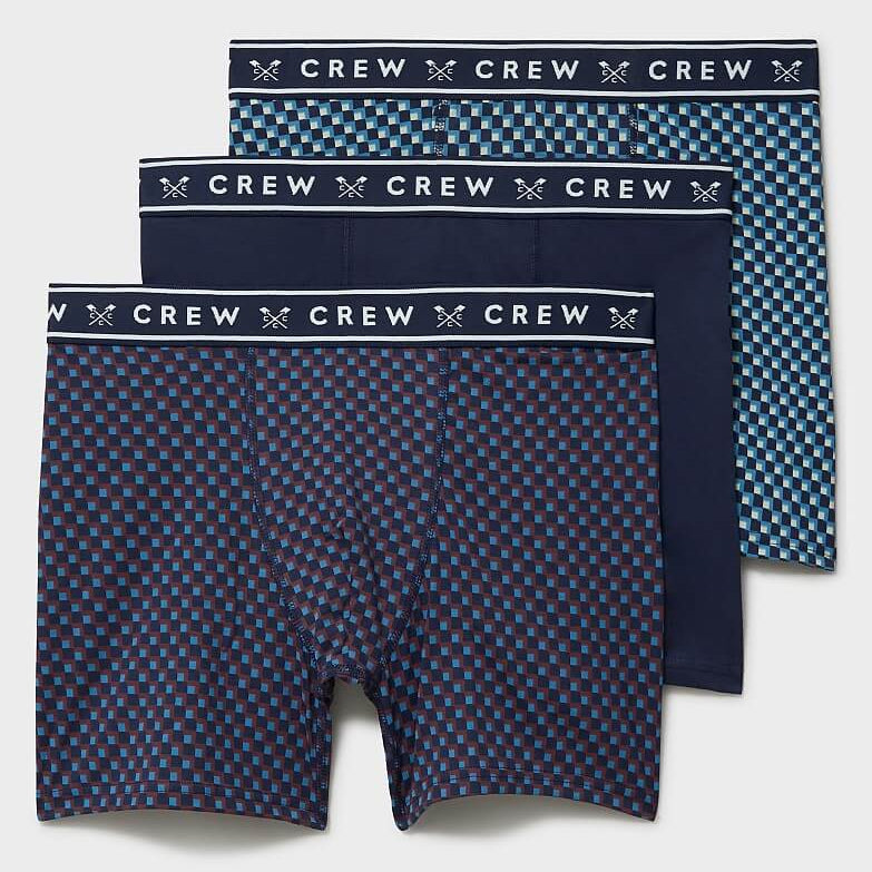 Crew Clothing men's 3 pack jersey boxers - Navy Print