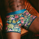 Swole Panda Men’s Bamboo Boxers – Marine Print Eco-Friendly Underwear