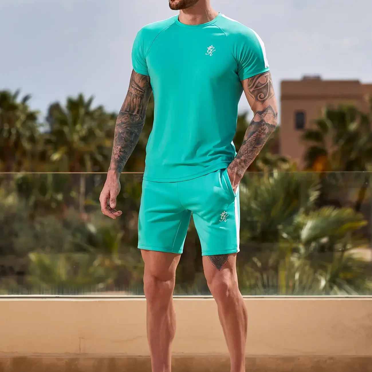 Gym King Core Plus Poly Short - Marine Green