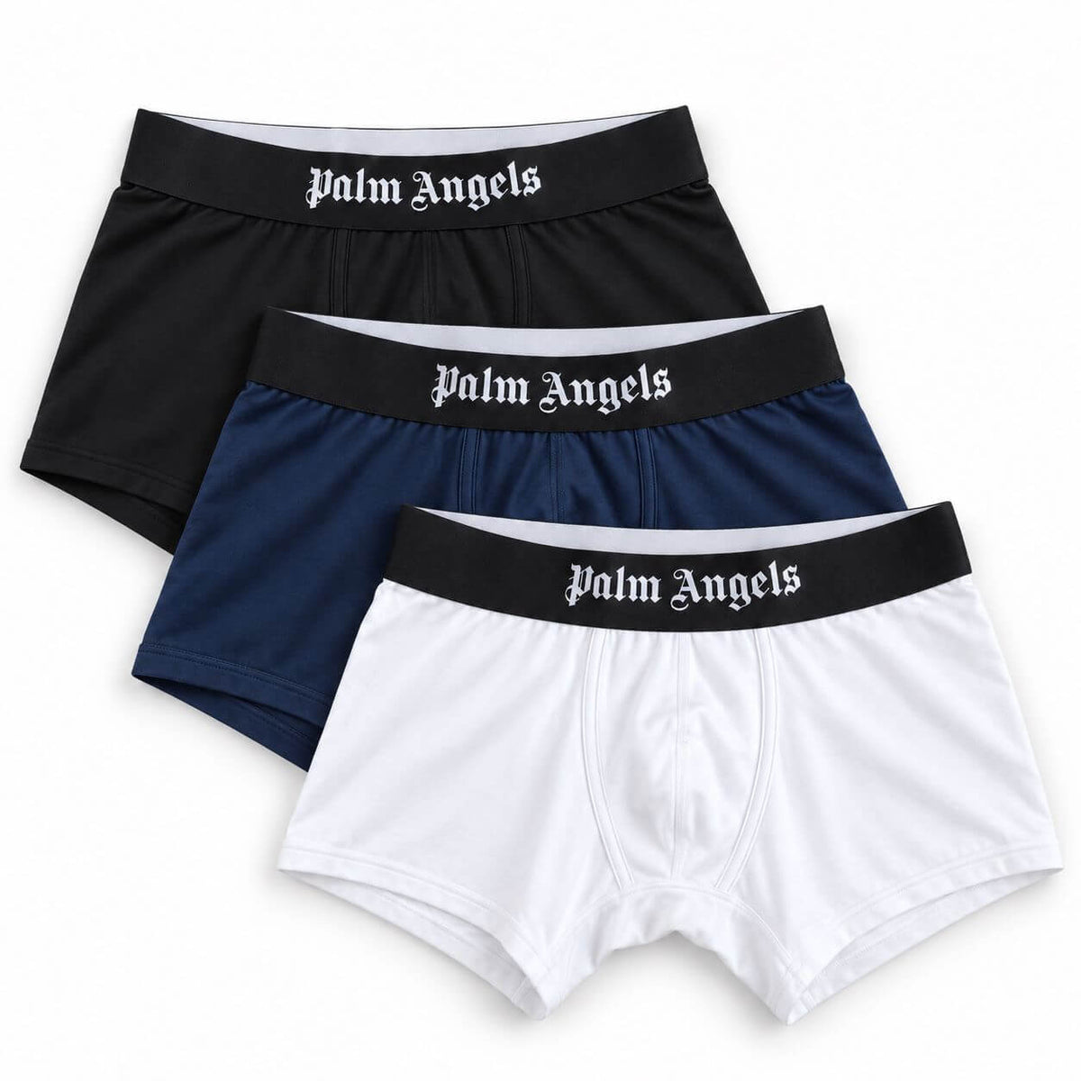Palm Angels Men's Premium Cotton Stretch 3 Pack Trunks