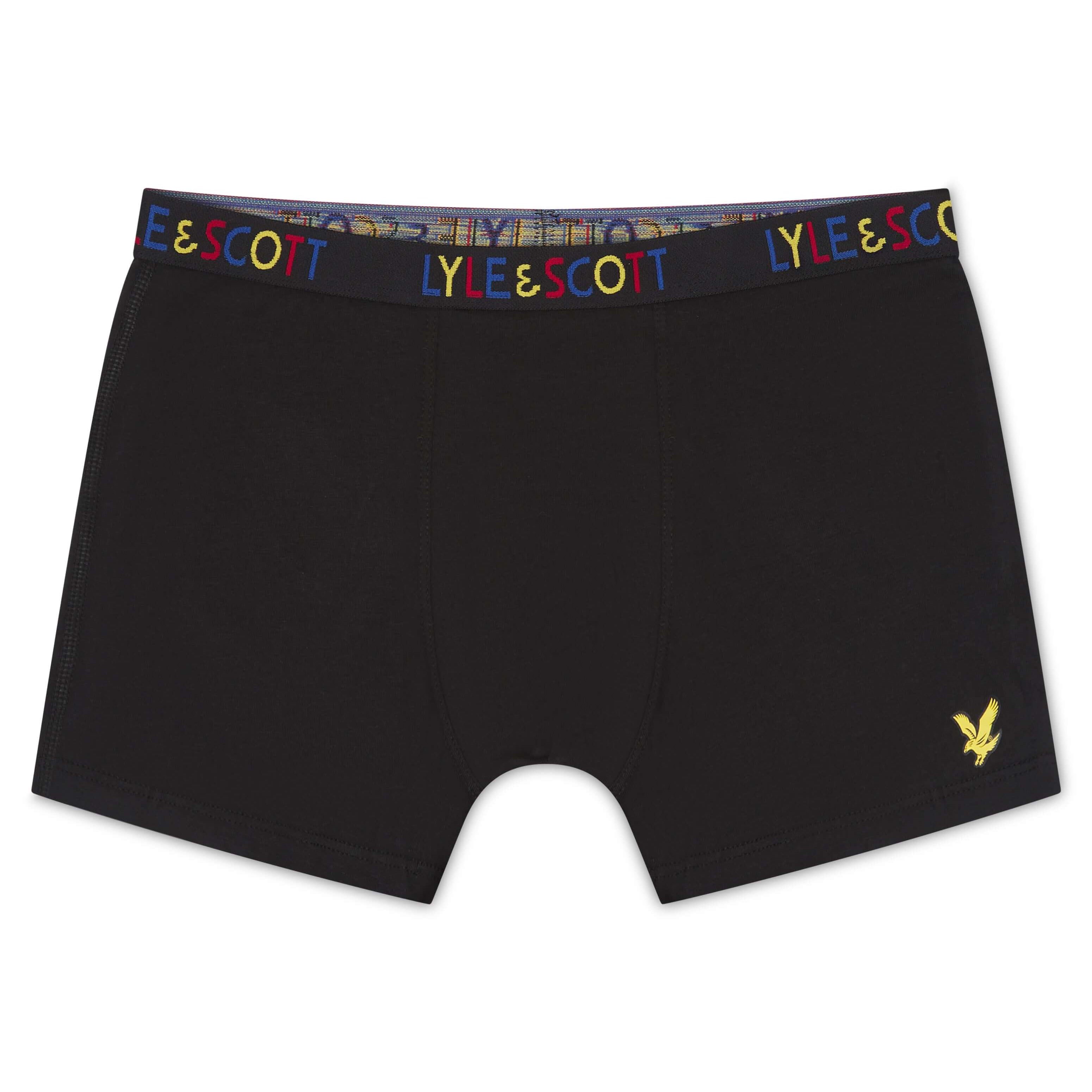 Lyle and Scott 3 Pack Boys Nevan Boxers - Black Multi
