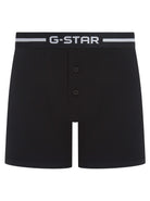G-Star Men’s 3 Pack Button Fly Cotton Stretch Trunks – Black, Olive, Green