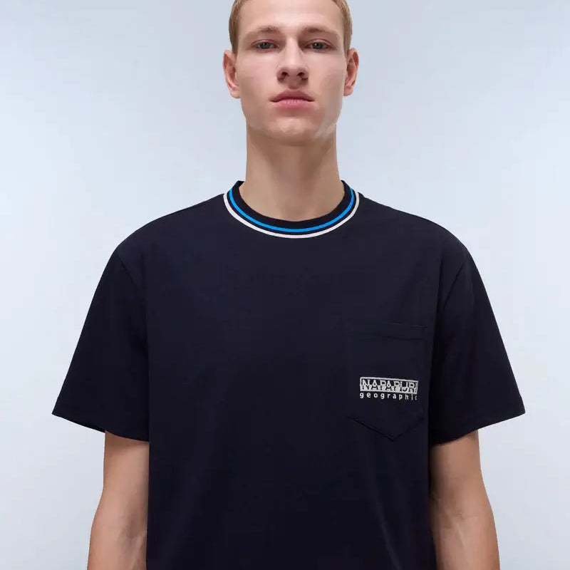 Napapijri Murlo T-Shirt Dark Blue – Relaxed Fit, 100% Cotton