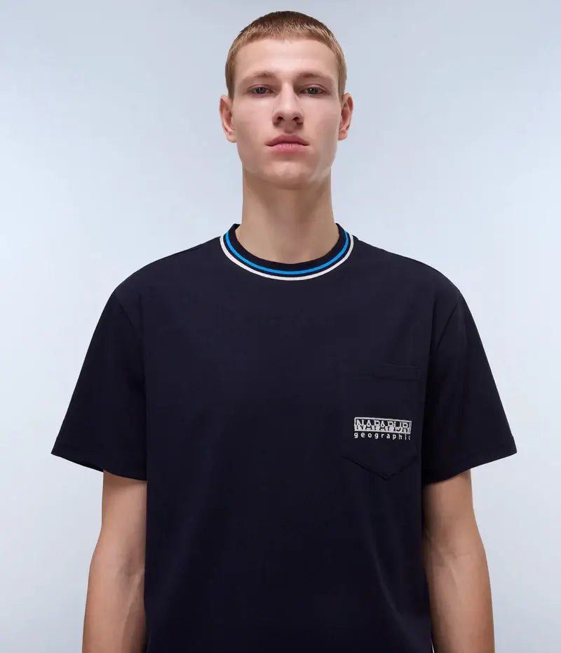 Napapijri Murlo T-Shirt Dark Blue – Relaxed Fit, 100% Cotton