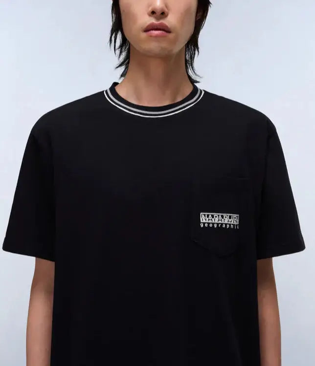 Napapijri Murlo T-Shirt Black – Relaxed Fit, 100% Cotton