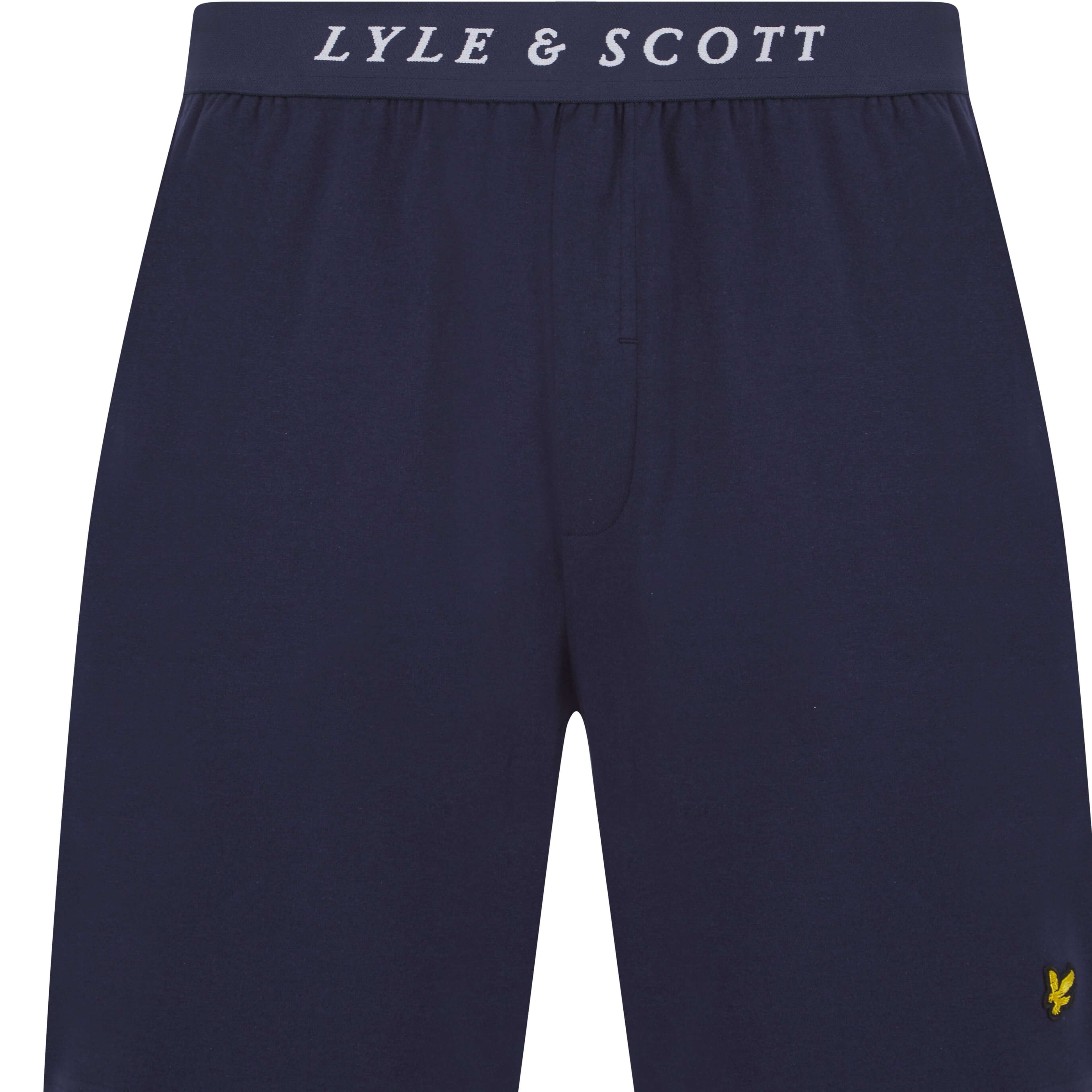 Lyle & Scott Oakley Shorts Lounge Set - Bright White / Peacoat