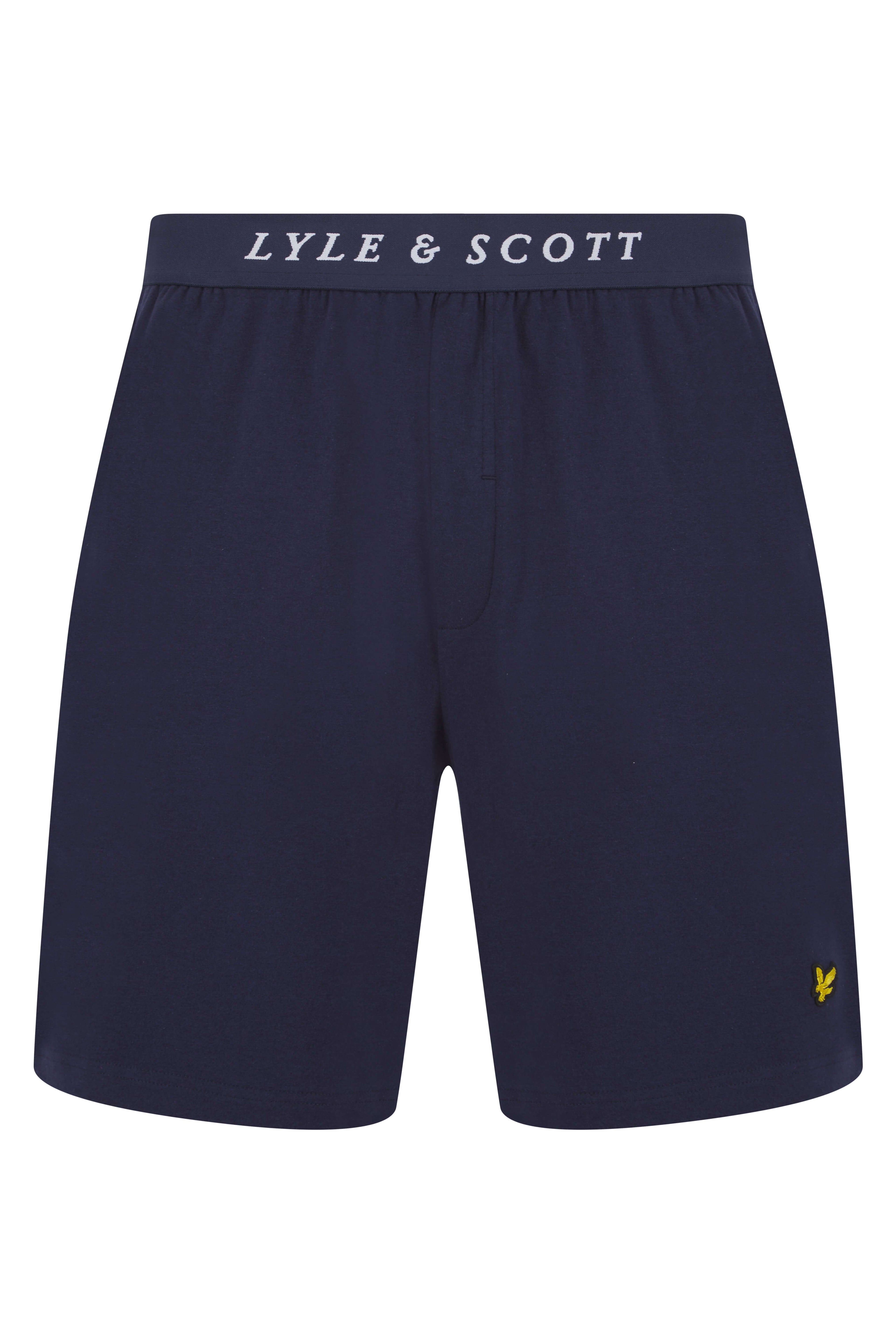 Lyle & Scott Oakley Shorts Lounge Set - Bright White / Peacoat