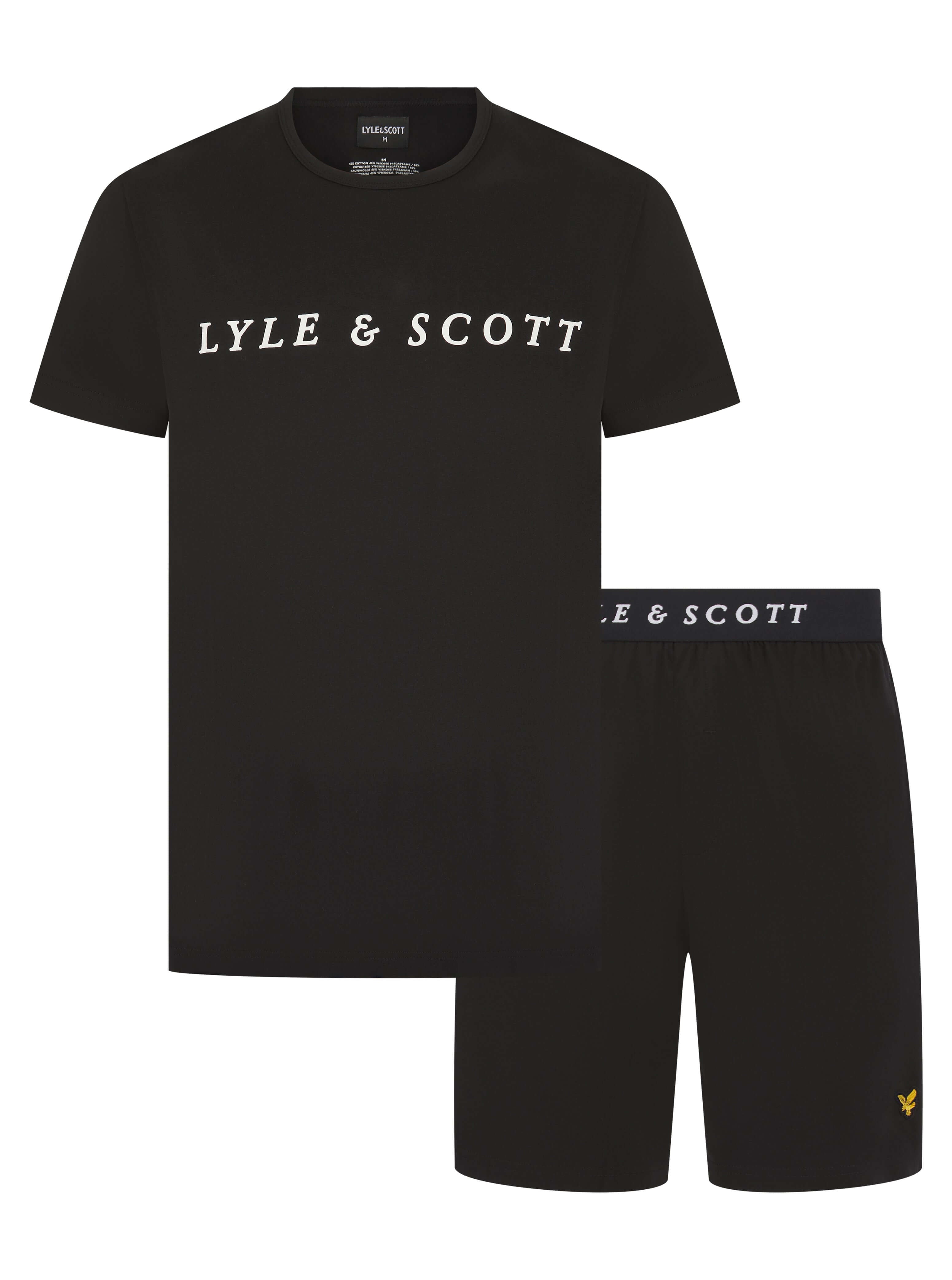 Lyle & Scott Oakley Shorts Lounge Set - Black