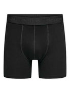 Only & Sons Onsfitz 3 Pack Solid Cotton Stretch Boxer - All Black