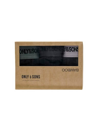 Only & Sons ONSFITZ Bamboo Boxer 3-Pack | Sustainable Men’s Boxers
