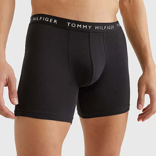 Tommy Hilfiger 3 - Pack Logo Boxer Briefs - Black