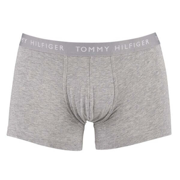 Tommy Hilfiger 3- Pack Essential Logo Waistband Trunks - White/Heather Grey/Black