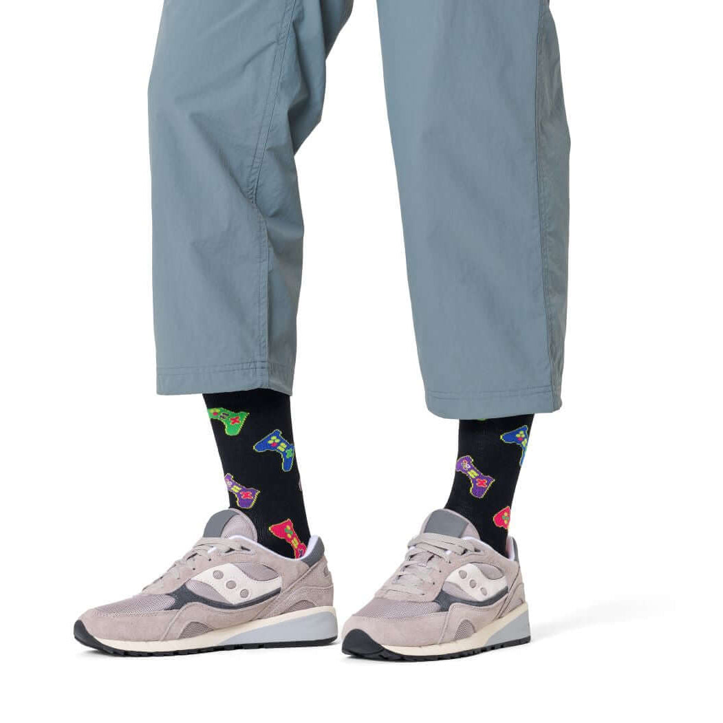 Happy Socks Controller Gaming Socks, Black