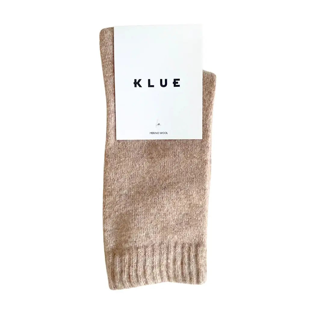 KLUE Merino Wool Socks – Beige | Soft, Breathable & Durable