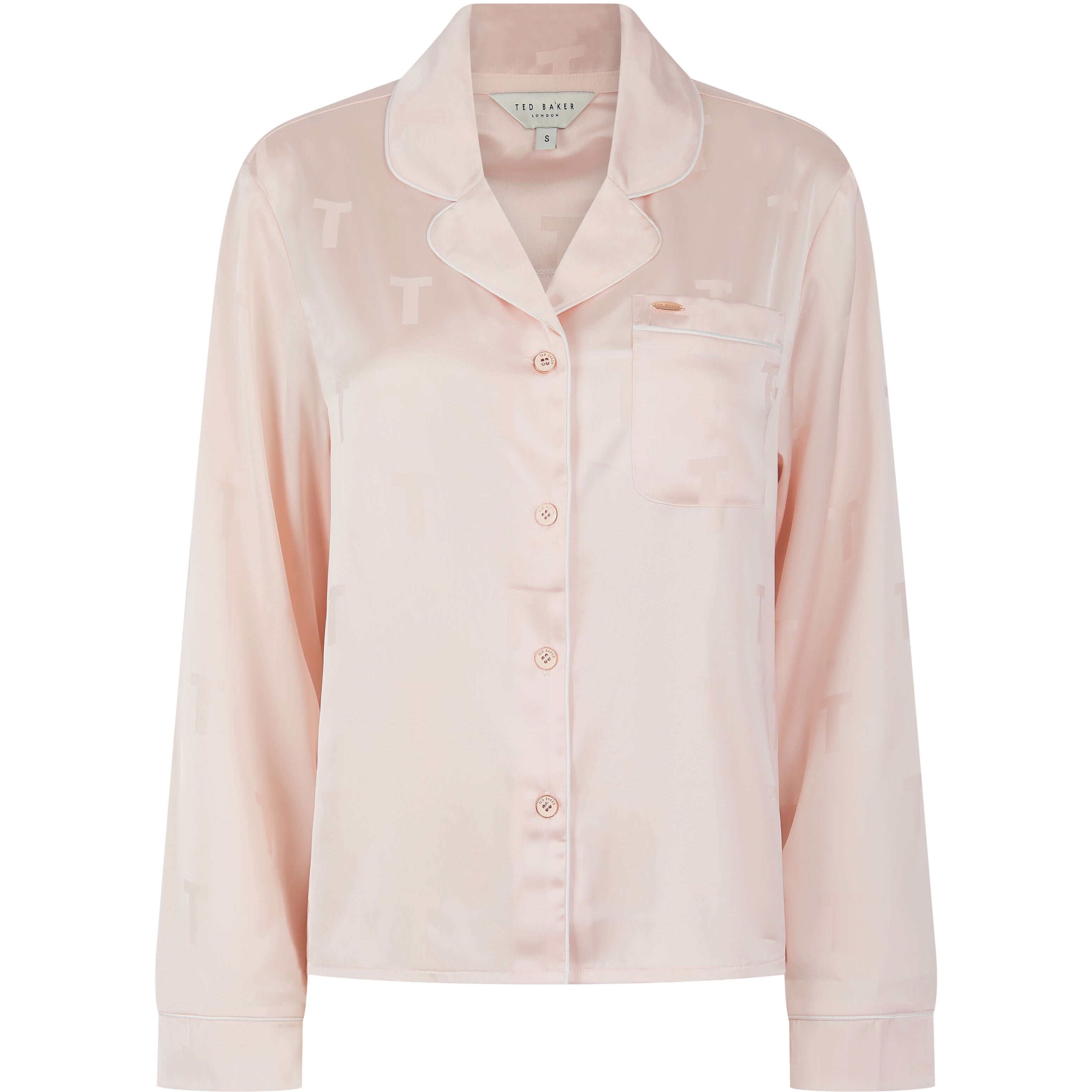 Ted Baker Peggy Satin Traditional Pyjama Set – Pink Dogwood