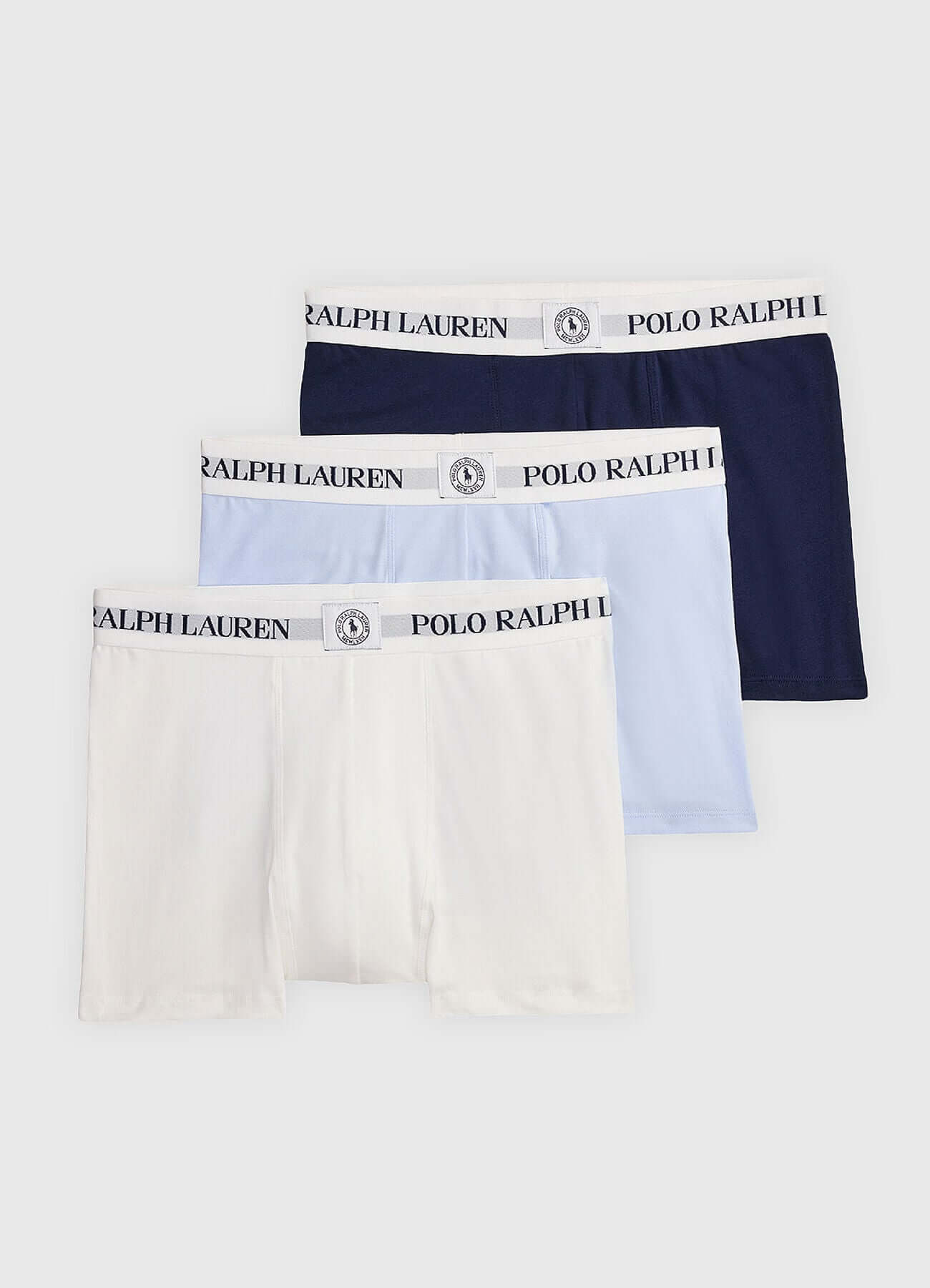 Polo Ralph Lauren Men's Trunk Boxers 3-Pack – Oxford Blue/White/Classic Navy