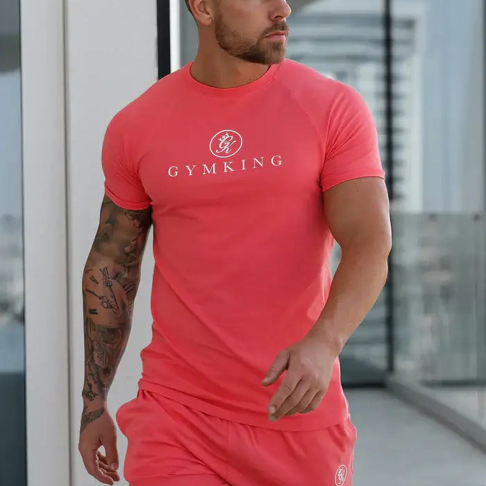Gym King Pro Jersey Tee - Coral
