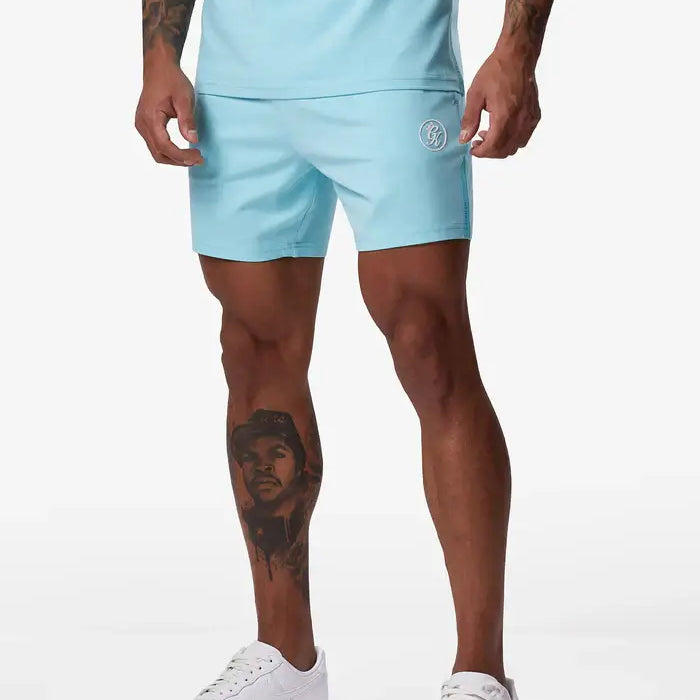Gym King Pro Jersey Short - Aqua Blue