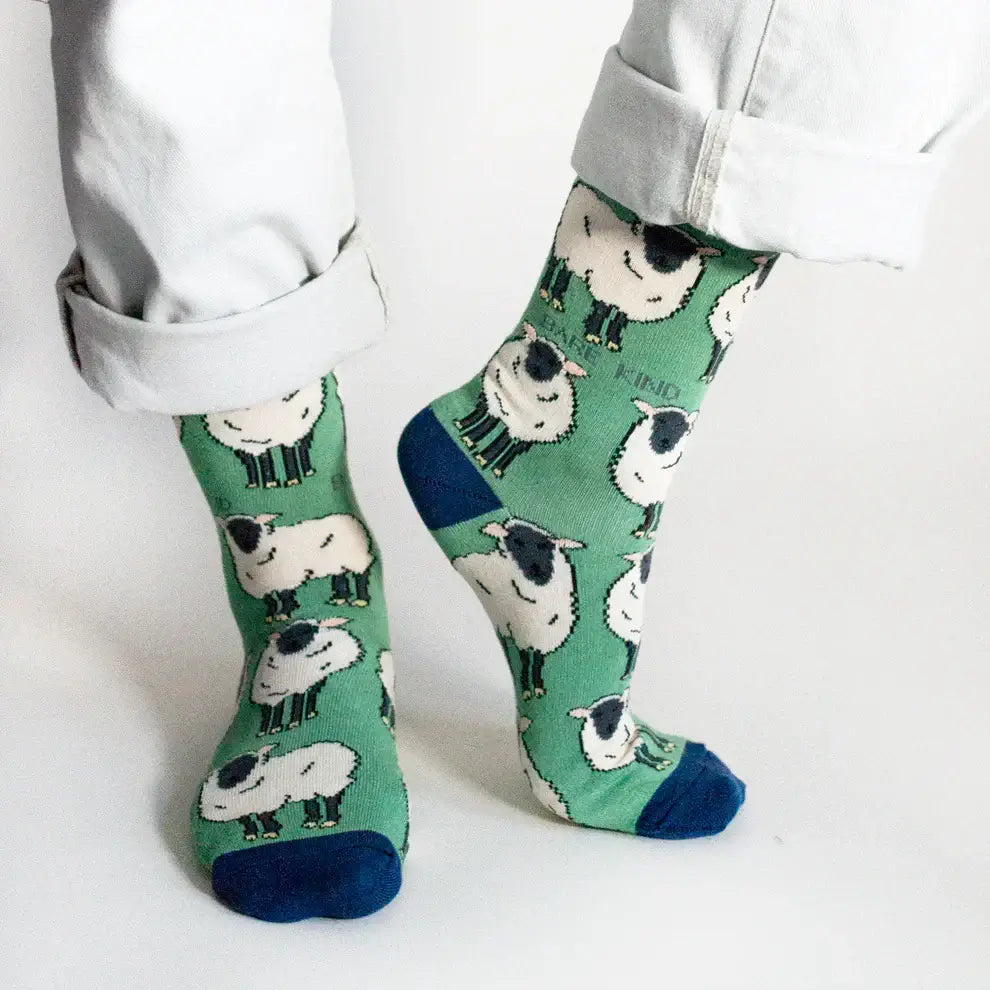 Bare Kind Save the Sheep Bamboo Socks | Eco-Friendly Charity Gift Socks