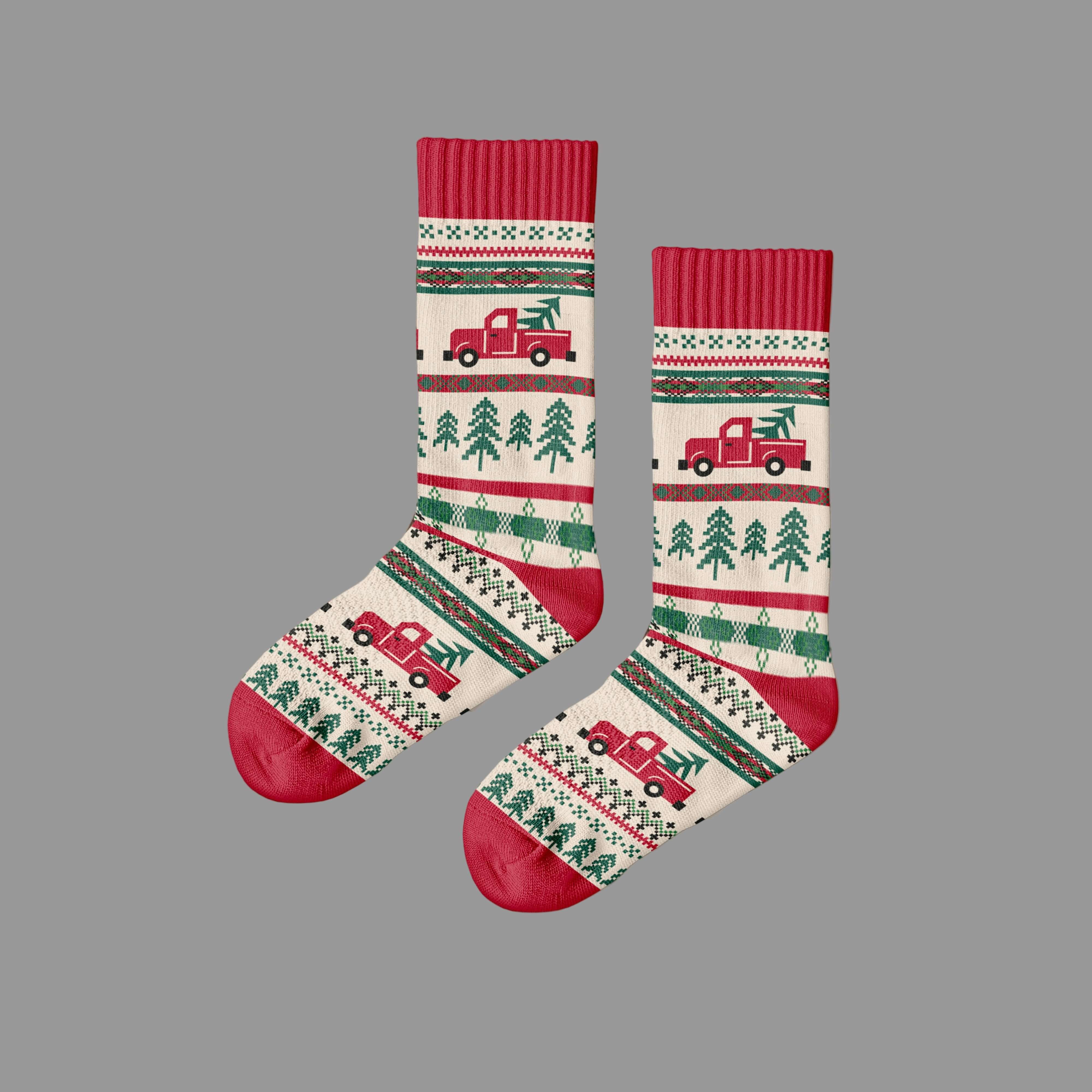 Polar Star Anders Warm Crew Nordic Socks – Christmas Tree Tradition