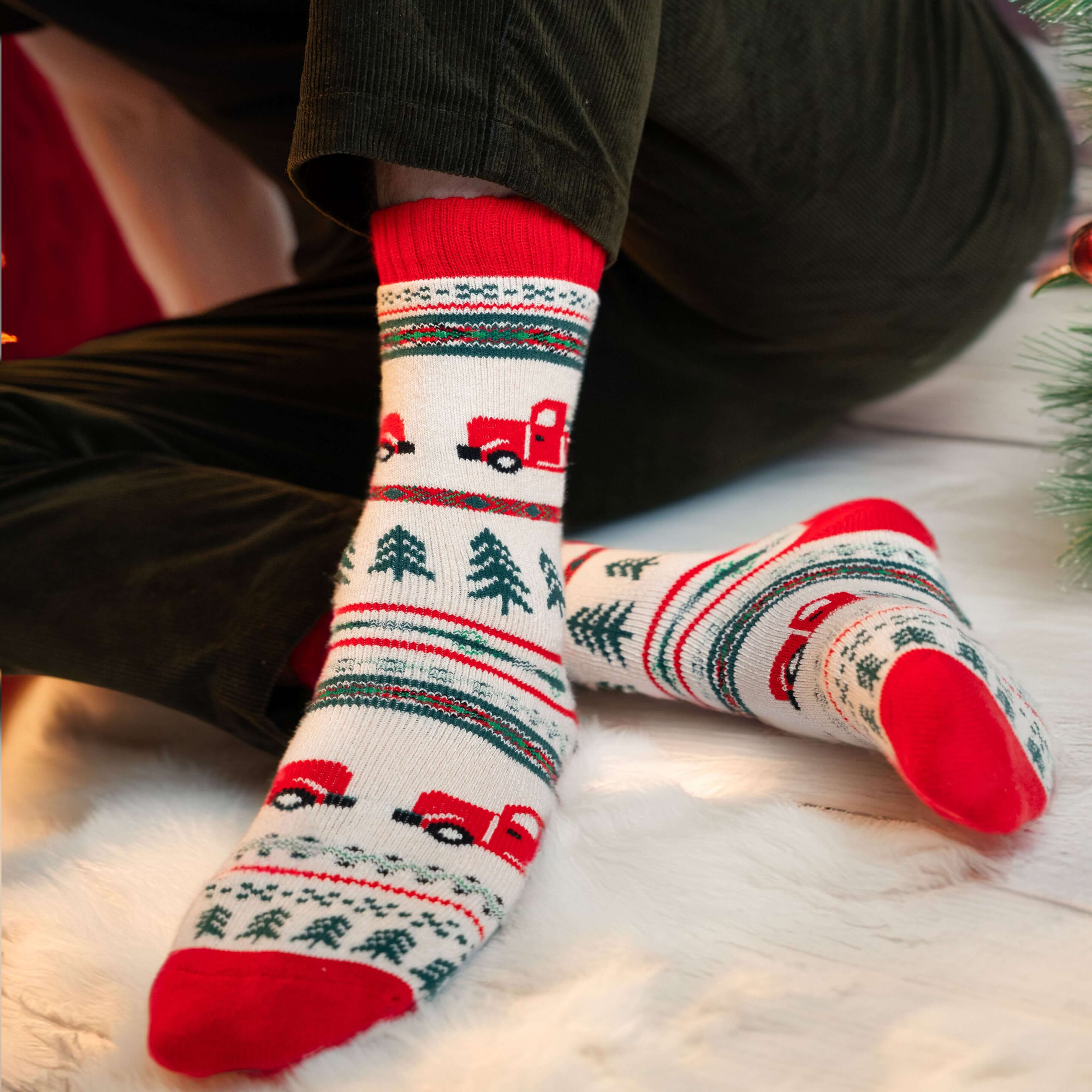 Polar Star Anders Warm Crew Nordic Socks – Christmas Tree Tradition