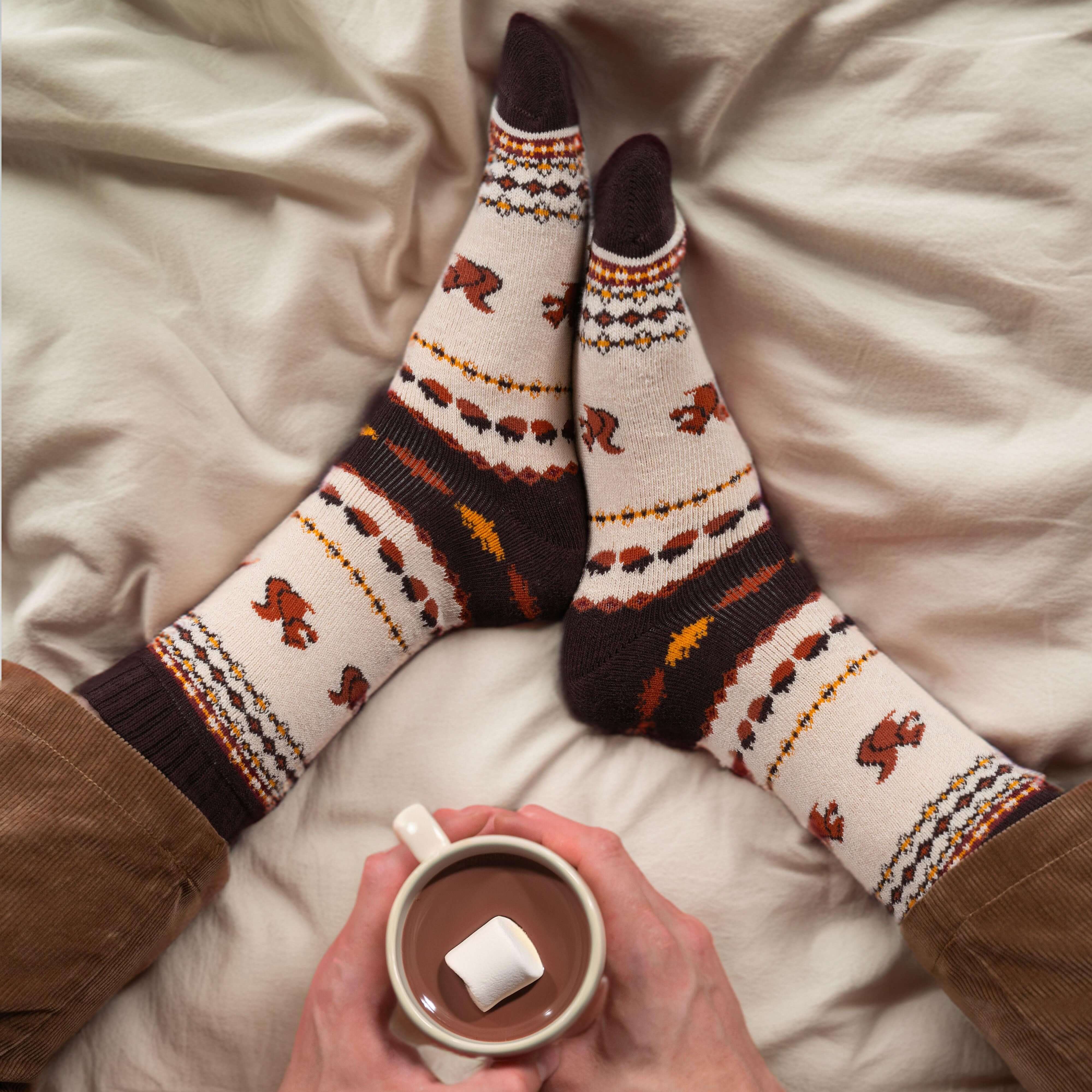 Polar Star EKORN – Squirrel Autumn Crew Nordic Socks