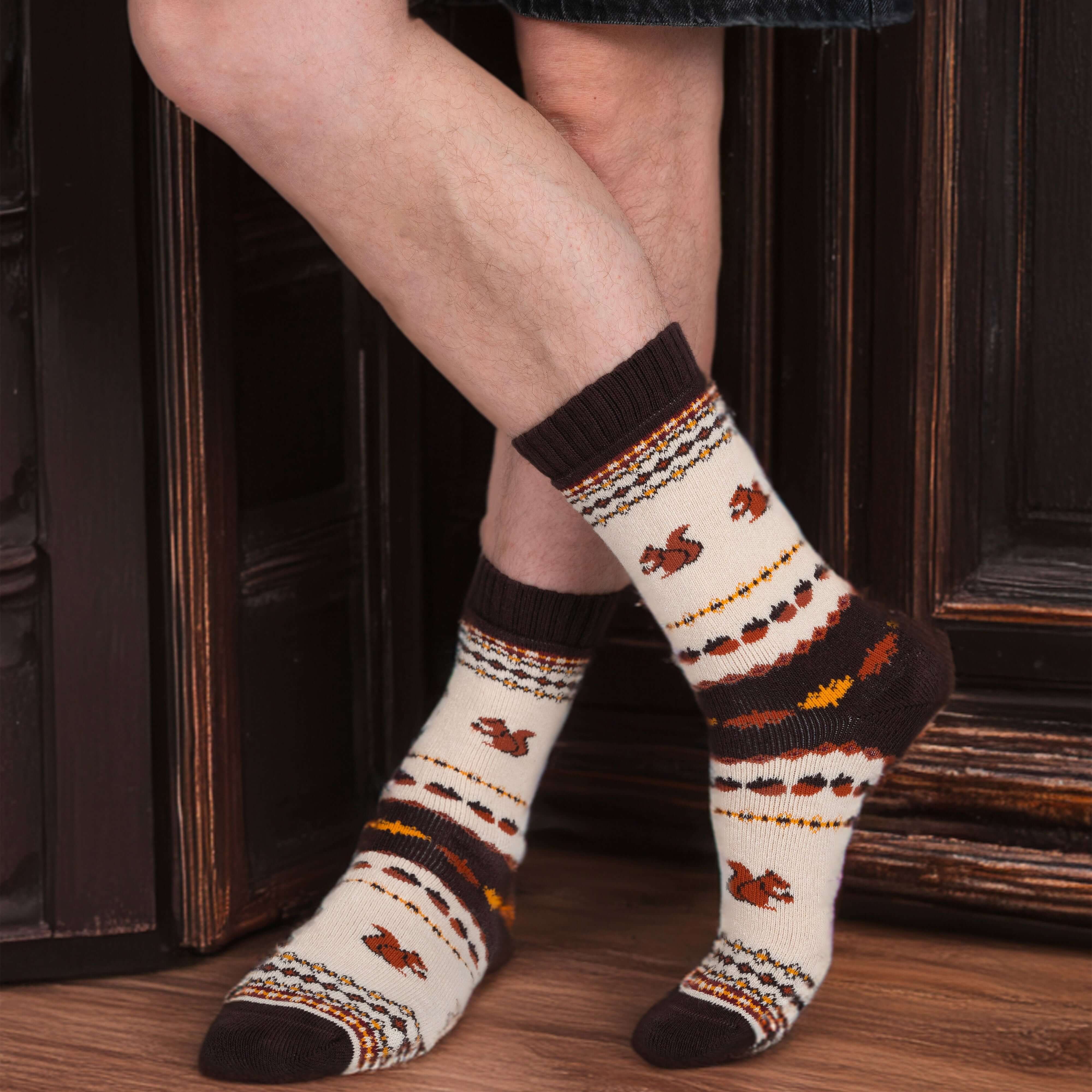 Polar Star EKORN – Squirrel Autumn Crew Nordic Socks