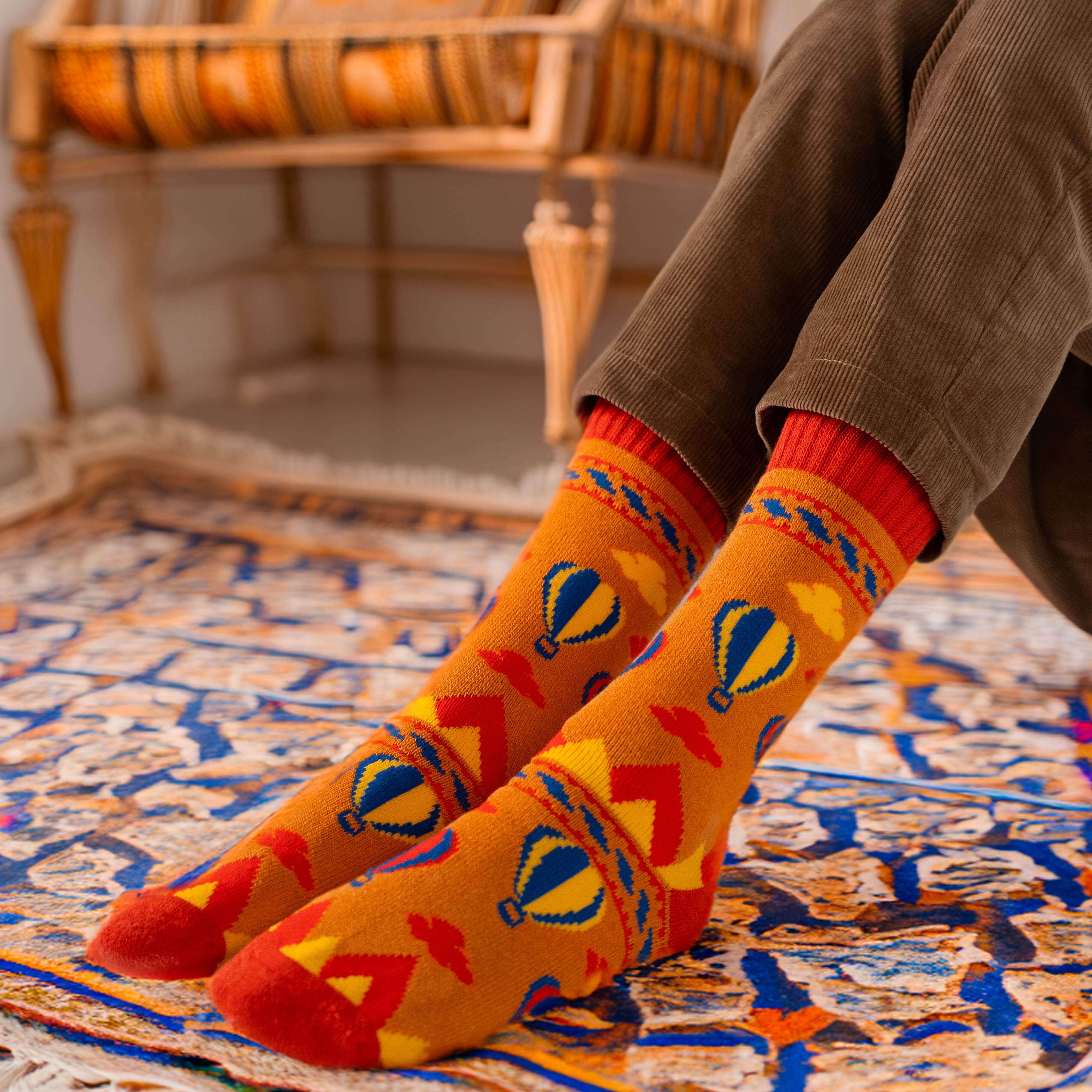 Polar Star SWØMMING – Hot Air Balloon Dream Crew Socks