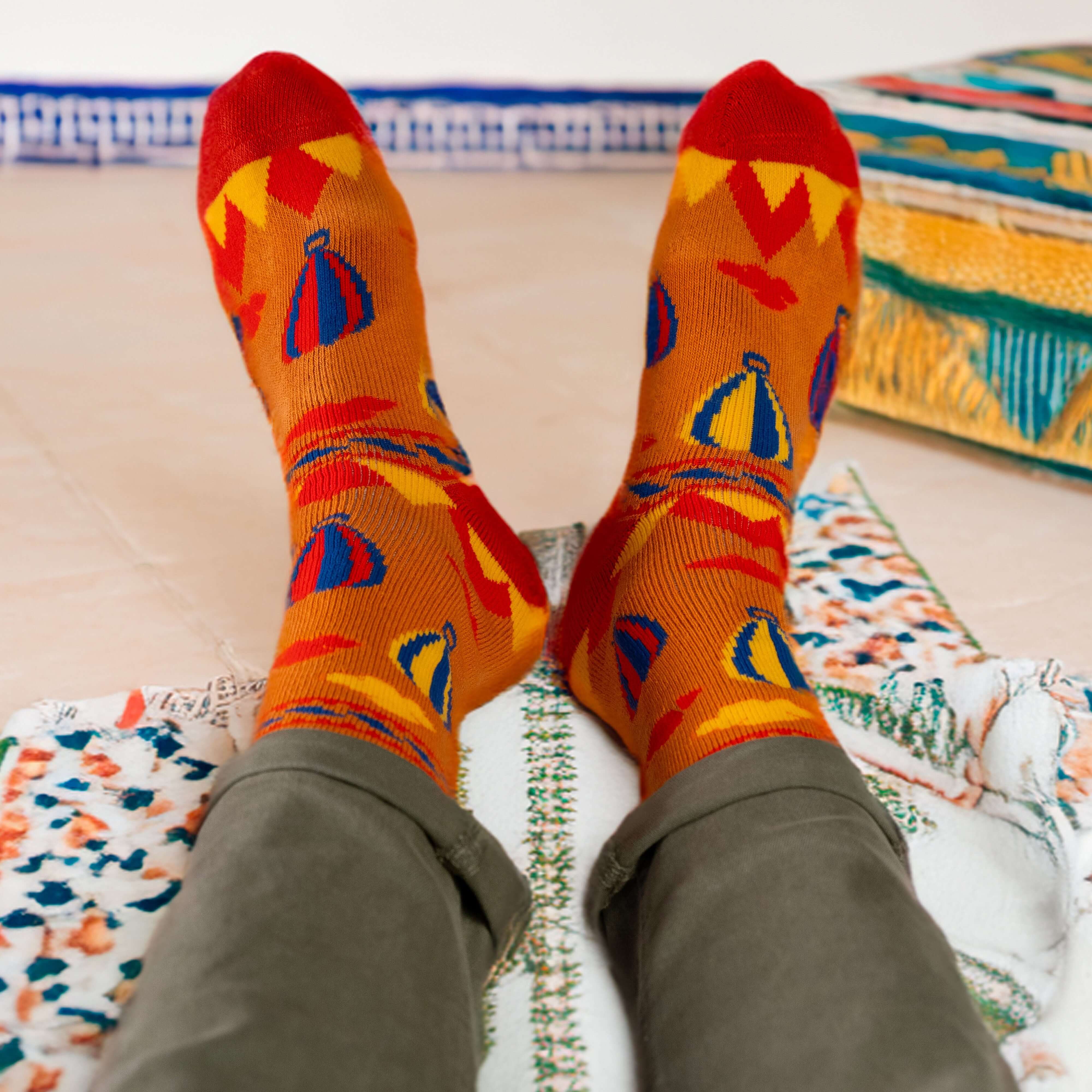 Polar Star SWØMMING – Hot Air Balloon Dream Crew Socks