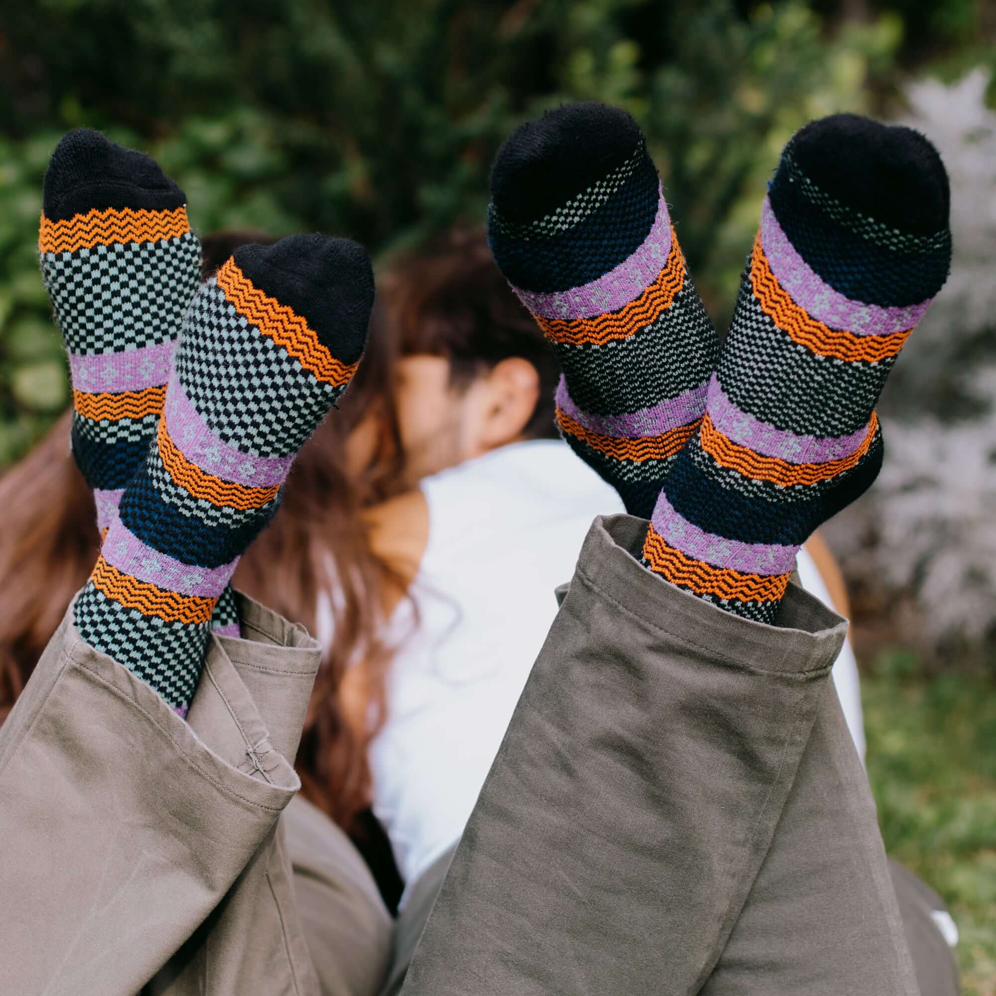 Polar Star Tore Nordic Warm Crew Socks – Classic Checkerboard Style