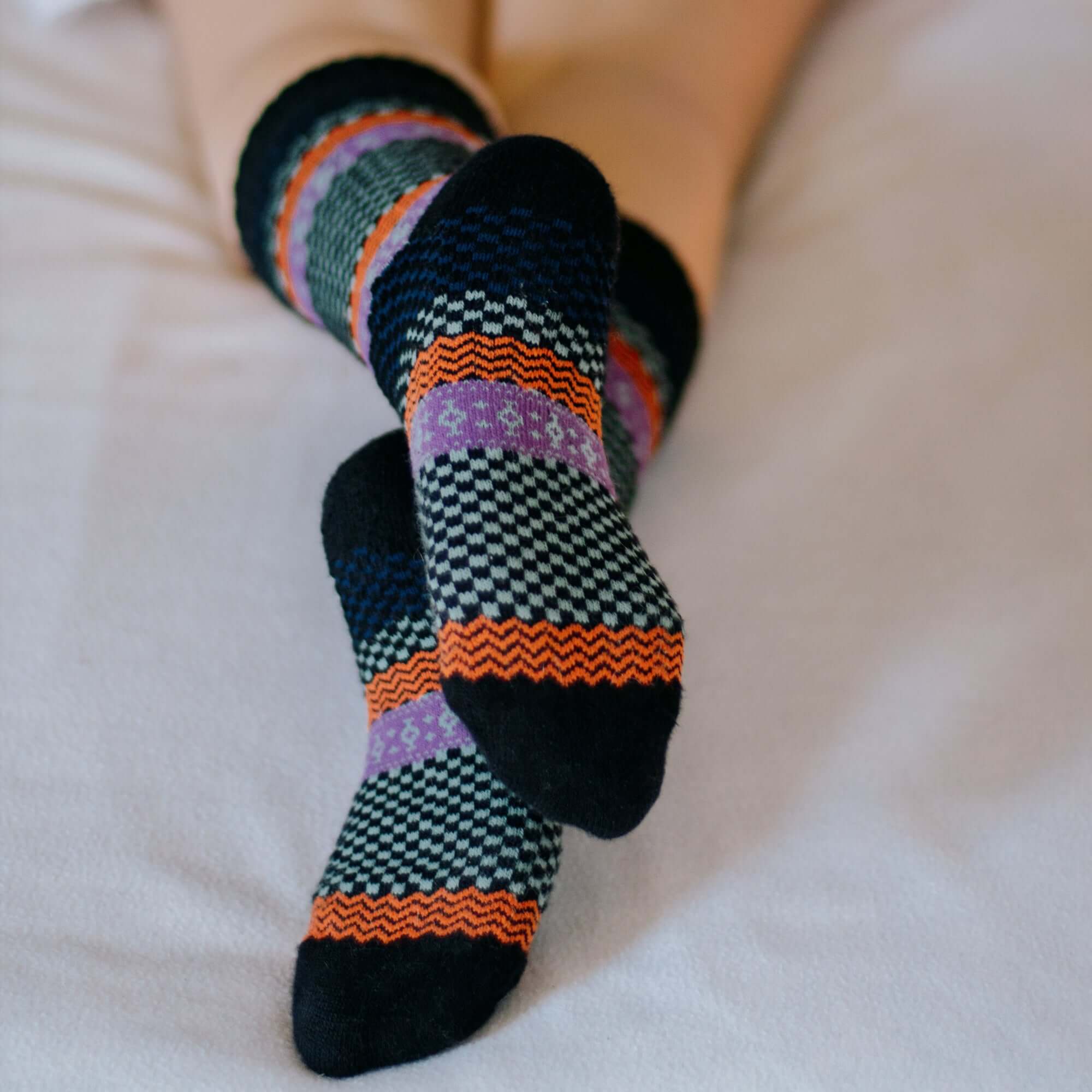 Polar Star Tore Nordic Warm Crew Socks – Classic Checkerboard Style