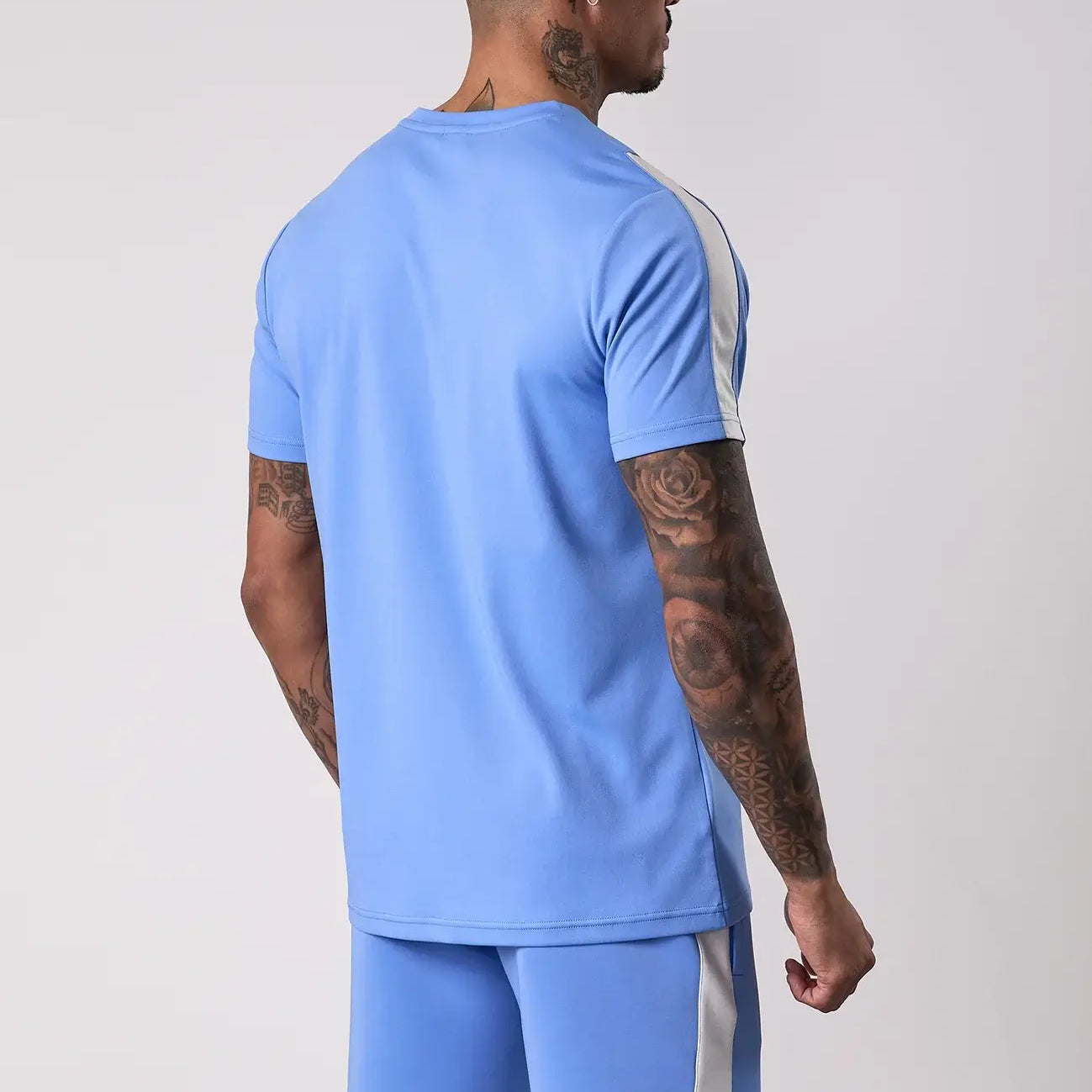 Gym King Core Plus Poly 2.0 Tee - Provence Blue/White T-shirt