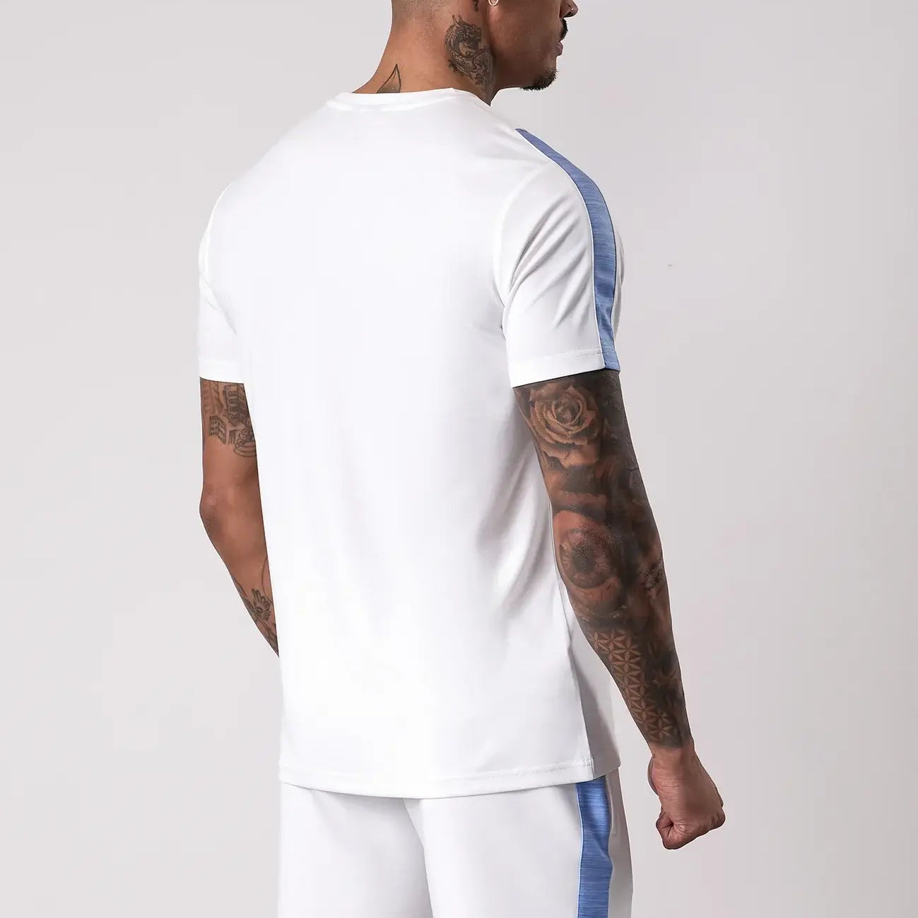Gym King Core Plus Poly 2.0 Tee - White / Blue T-shirt