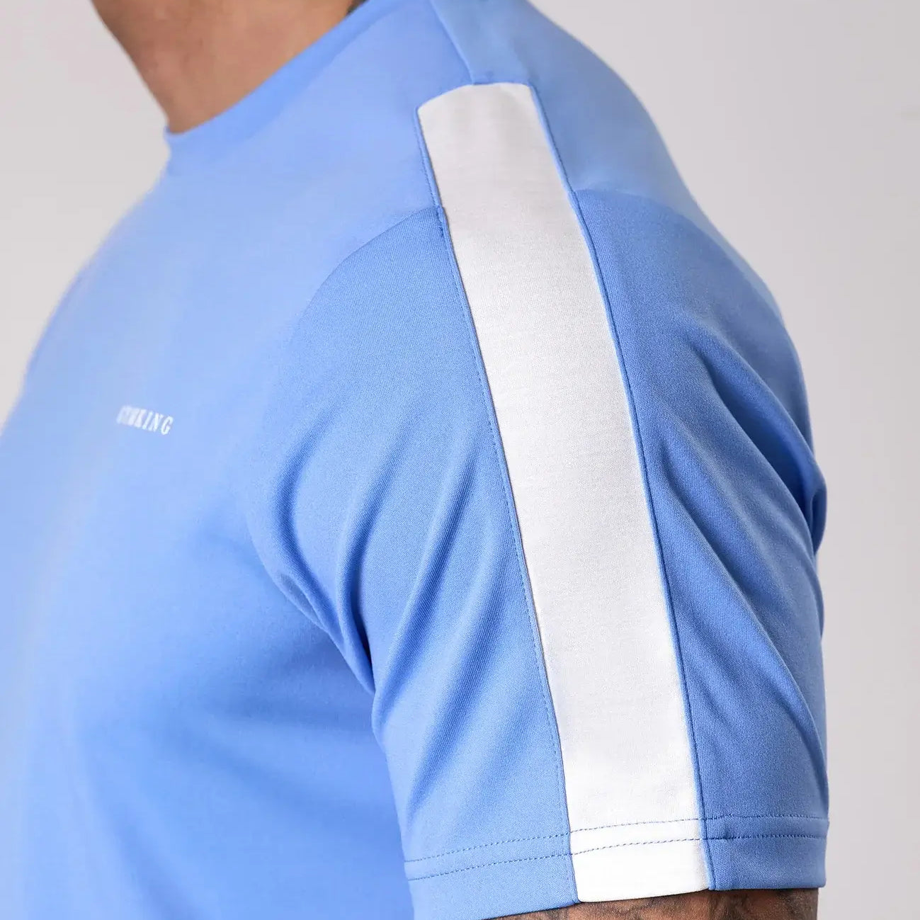 Gym King Core Plus Poly 2.0 Tee - Provence Blue/White T-shirt