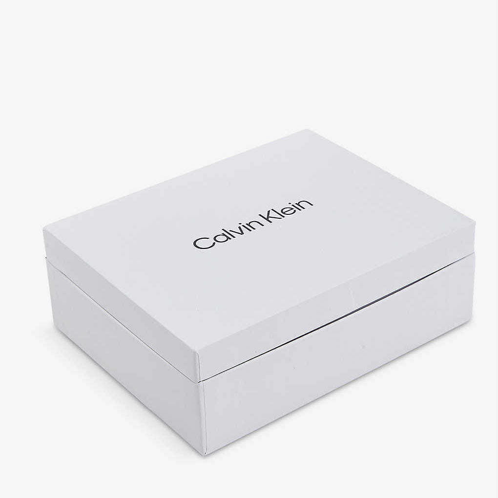 Calvin Klein 3 Pack Crew Logo Socks Box - Dark Grey Melange - Gift Pack