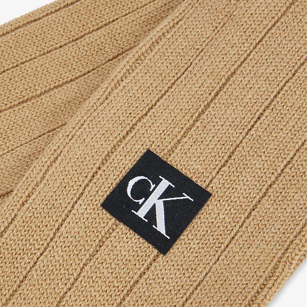 Calvin Klein Woolen Knitted Crew Socks - Camel